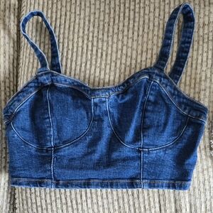 American Eagle Outfitters Ribbed Green Tank Top